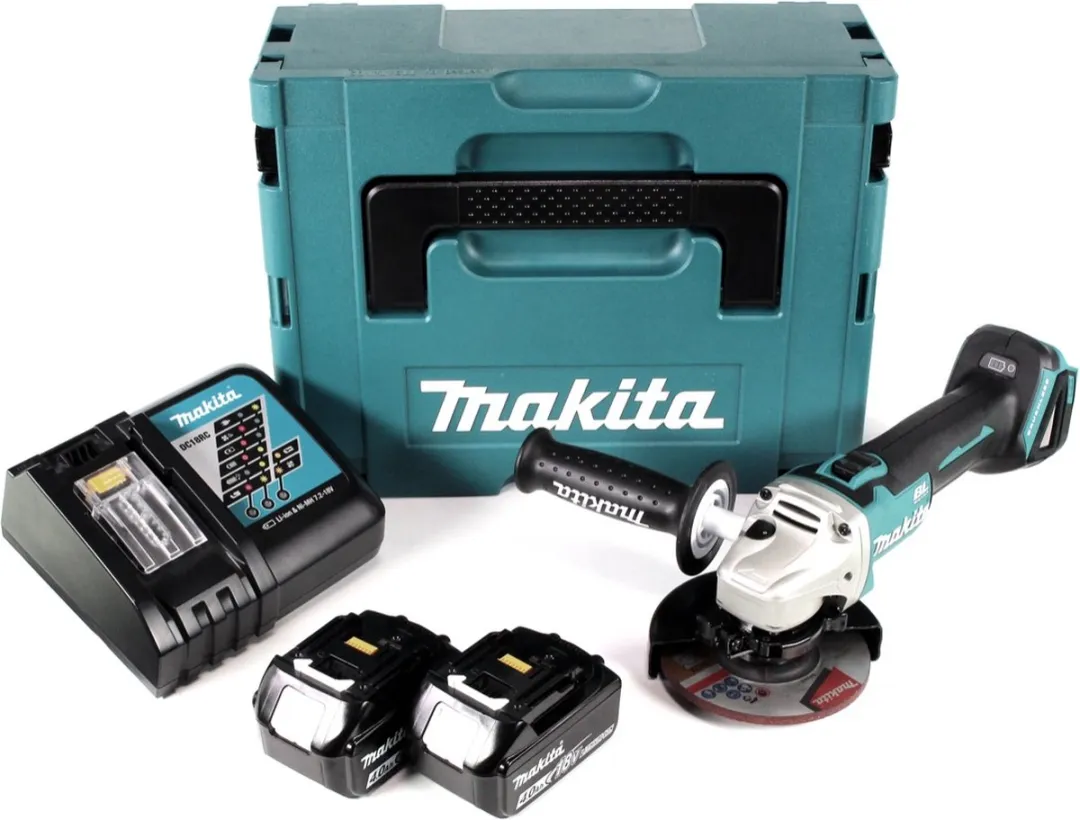 Makita DGA504RMJ Haakse Slijper - 125mm - 2x 4.0Ah Accu