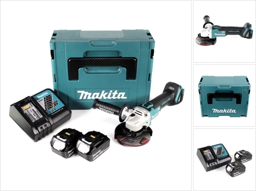 Makita DGA504RMJ Haakse Slijper - 125mm - 2x 4.0Ah Accu