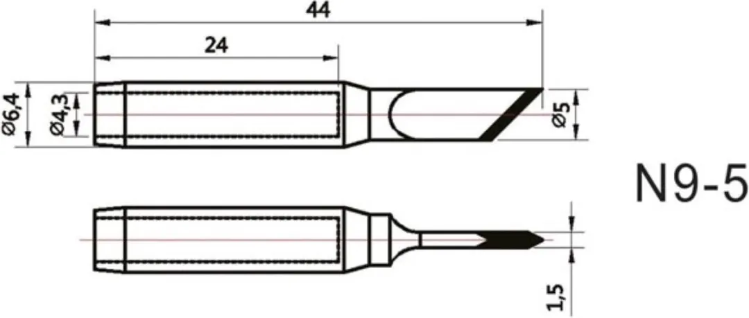 Velleman BITC220/5 Reserve Soldeerpunt 5mm - Beitelvormig