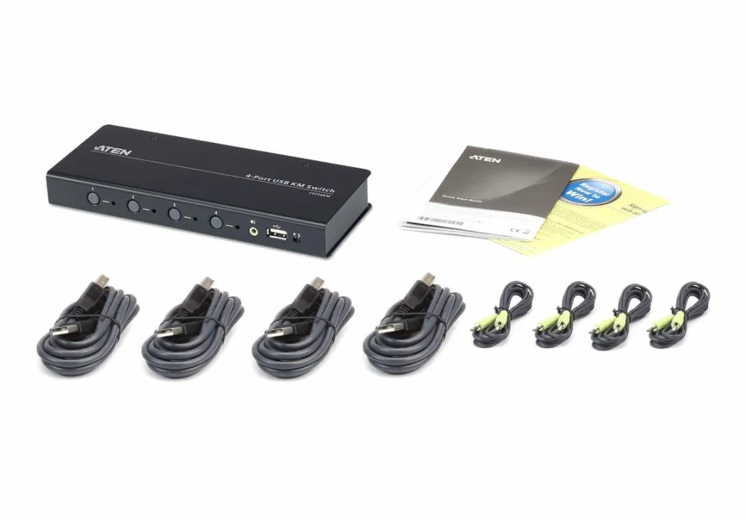Aten CS724KM USB Boundless KM Switch - 4 Poorten - Zwart - afbeelding 6 van 6