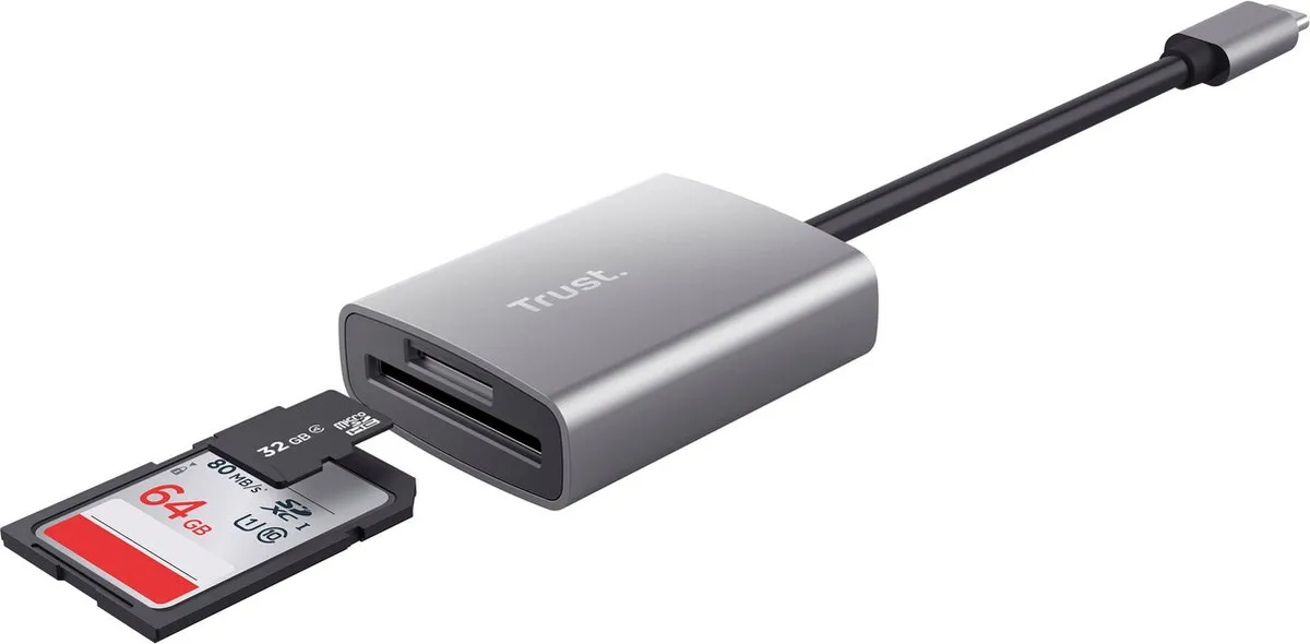 Trust DALYX 24136 USB-C Kaartlezer - SD/microSD
