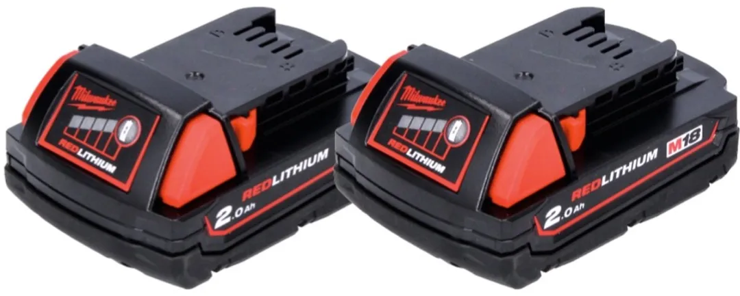 Milwaukee M18 B2 Accuset 2x 2,0Ah - Rood