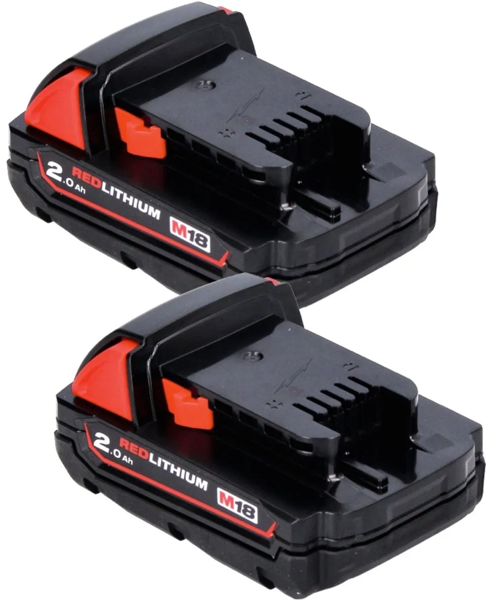 Milwaukee M18 B2 Accuset 2x 2,0Ah - Rood