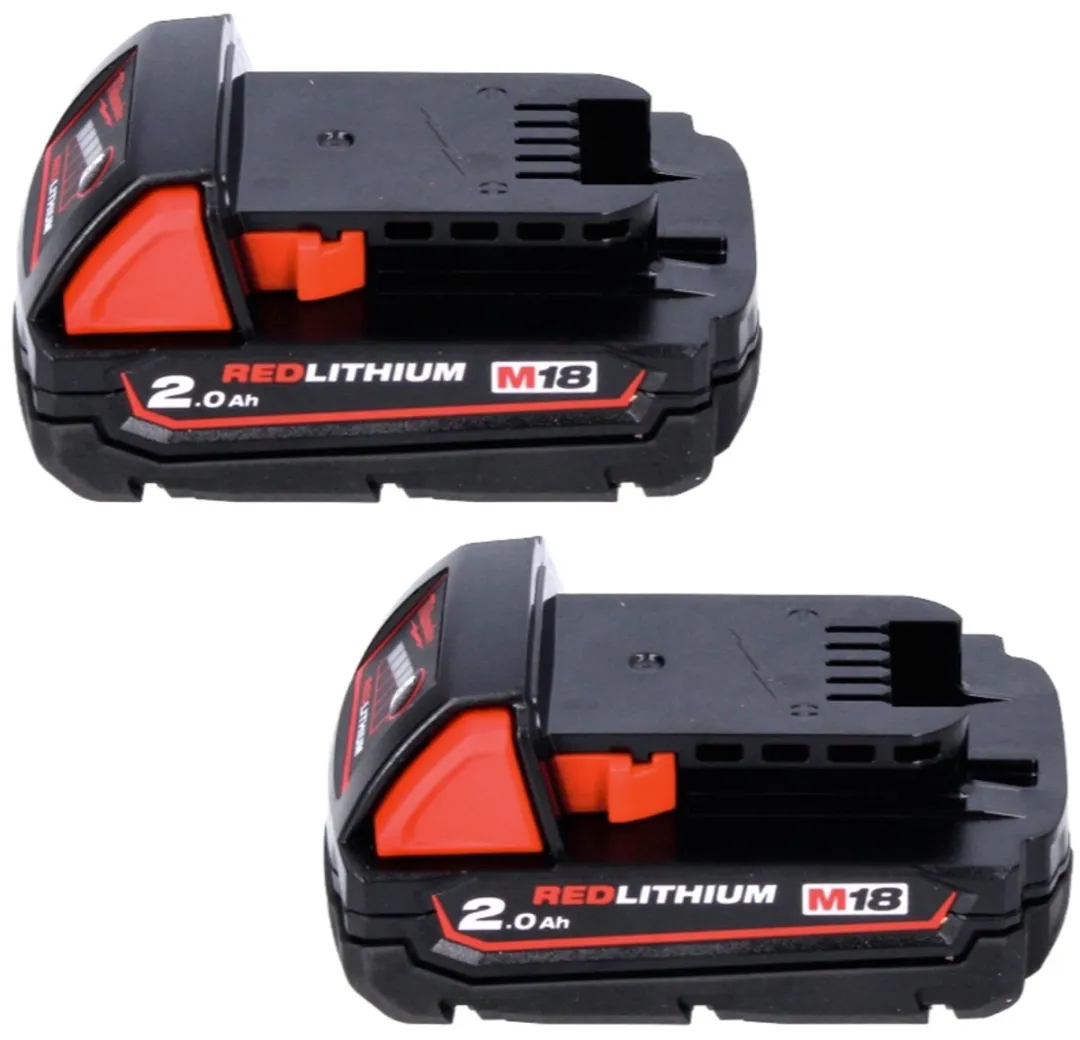 Milwaukee M18 B2 Accuset 2x 2,0Ah - Rood