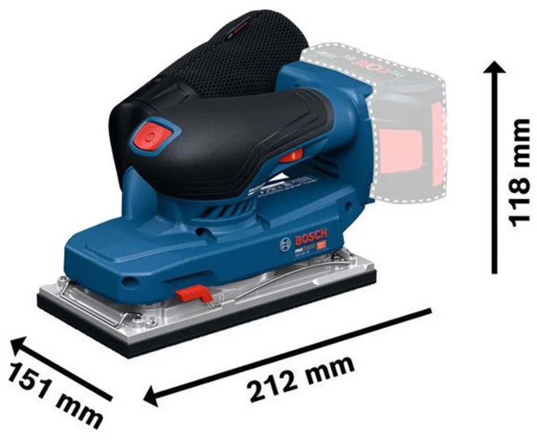 Bosch Professional GSS 18V-18 Accu Schuurmachine - Borstelloos