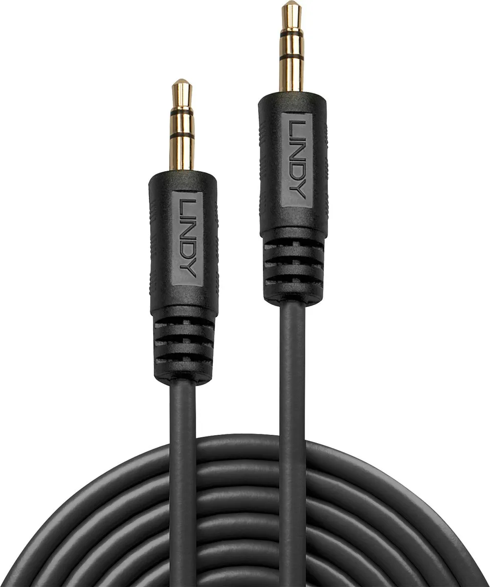 Lindy 35640 Jackplug Audio Kabel 3,5mm - 25cm - Zwart