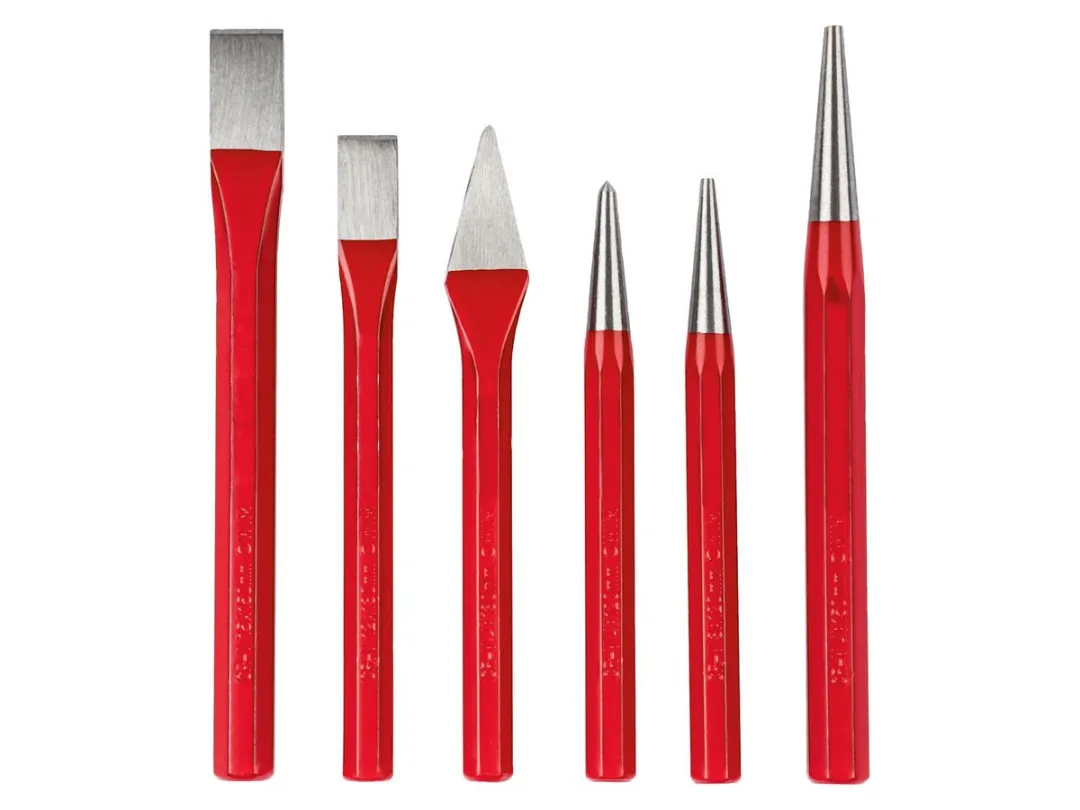 Parkside Slaggereedschapsset 6-delig - Chroom-vanadiumstaal - Rood/Zwart/Zilver