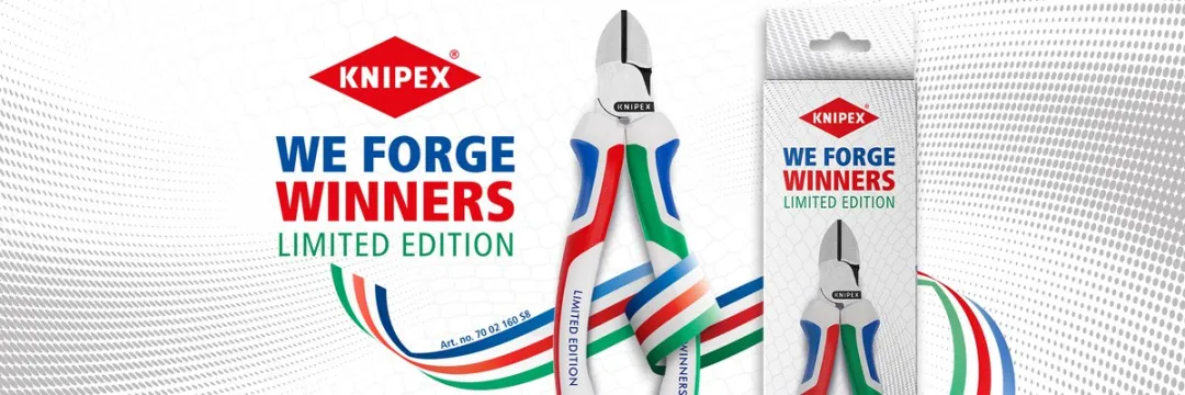 Knipex Zijsnijtang 70 02 160 S8 - Limited Edition - Rood/Wit/Blauw/ Groen