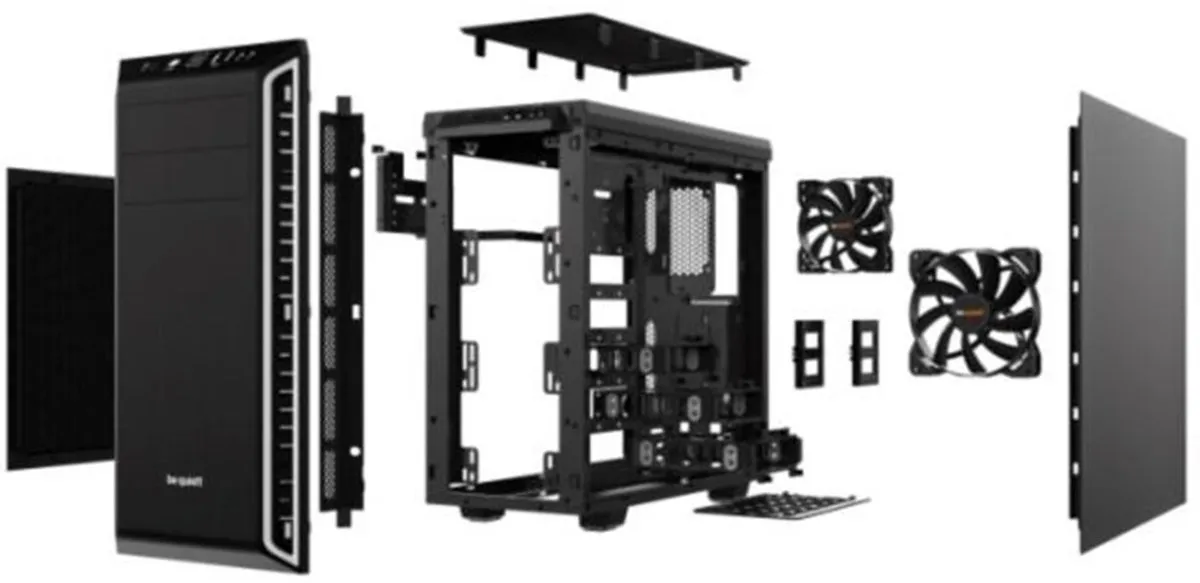 be quiet! Pure Base 600 - ATX Behuizing - Zwart/Zilver