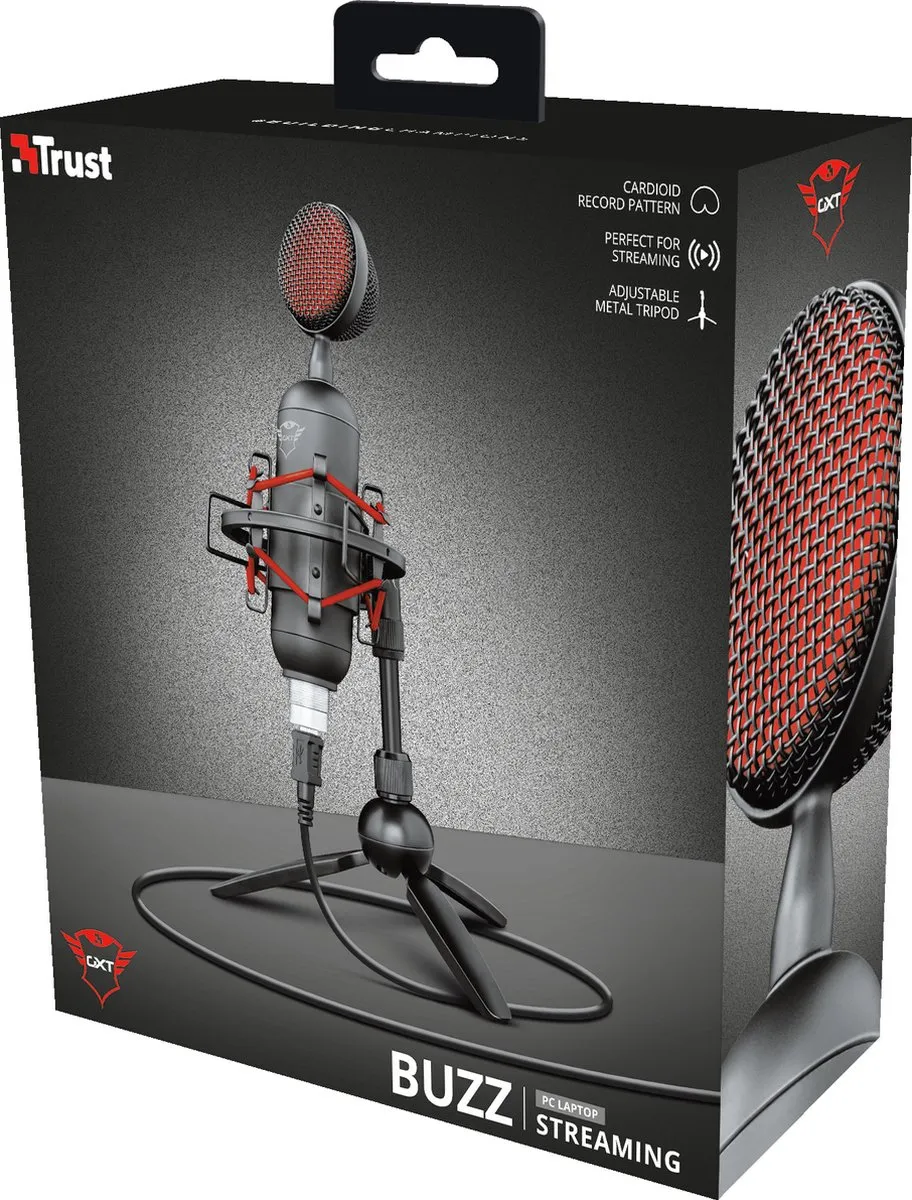 Trust GXT 244 Buzz Streamingmicrofoon - Zwart