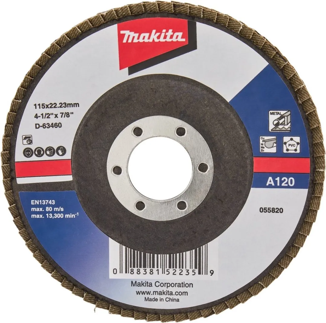 Makita Schuurschijf 115x22mm K120 Uni-AE
