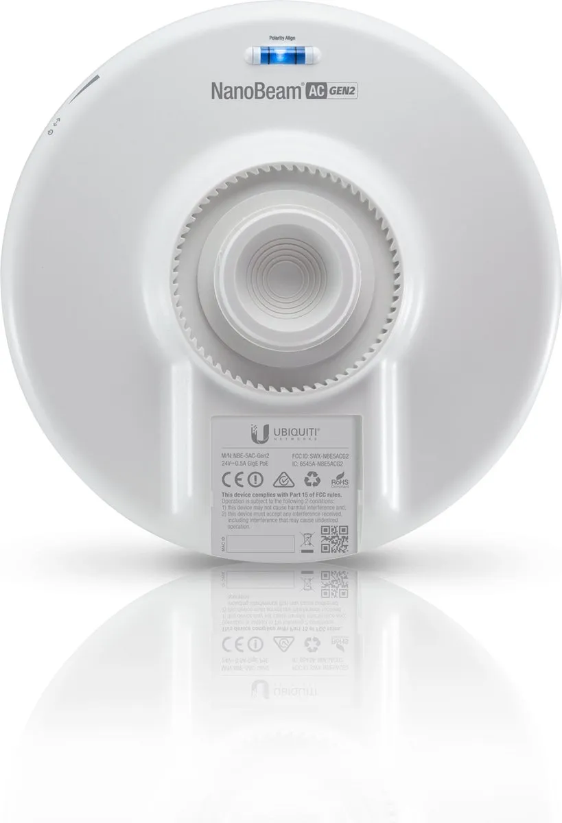 Ubiquiti Nanobeam AC Gen2 NBE-5AC-GEN2 - Accesspoint 5GHz - Wit