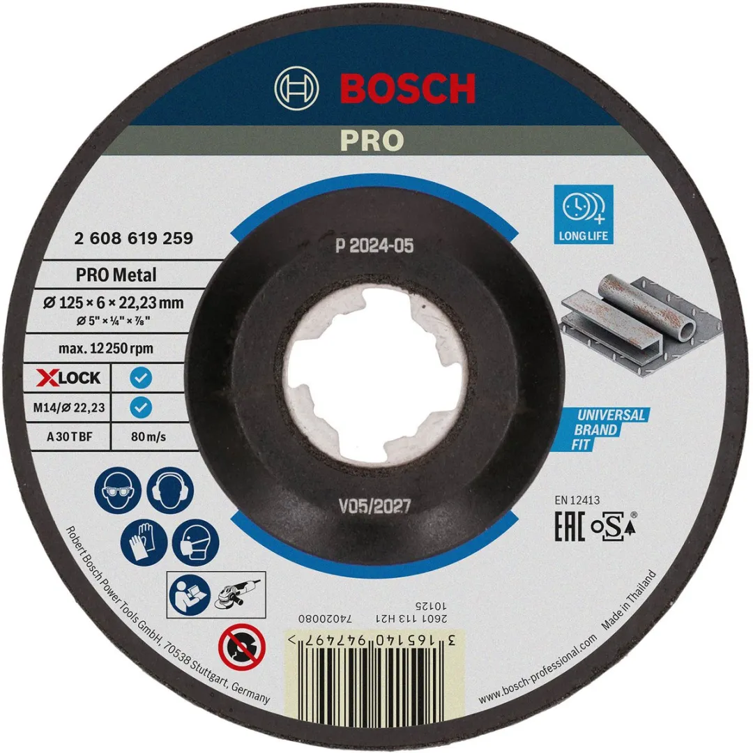 Bosch Professional Xlock Afbraamschijf 125mm Metaal - 2608619259