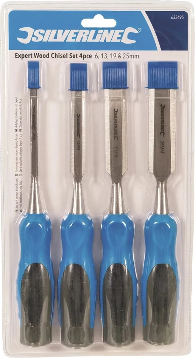 Silverline Houtbeitelset 4-delig 6-25mm - Expertkwaliteit - afbeelding 6 van 6
