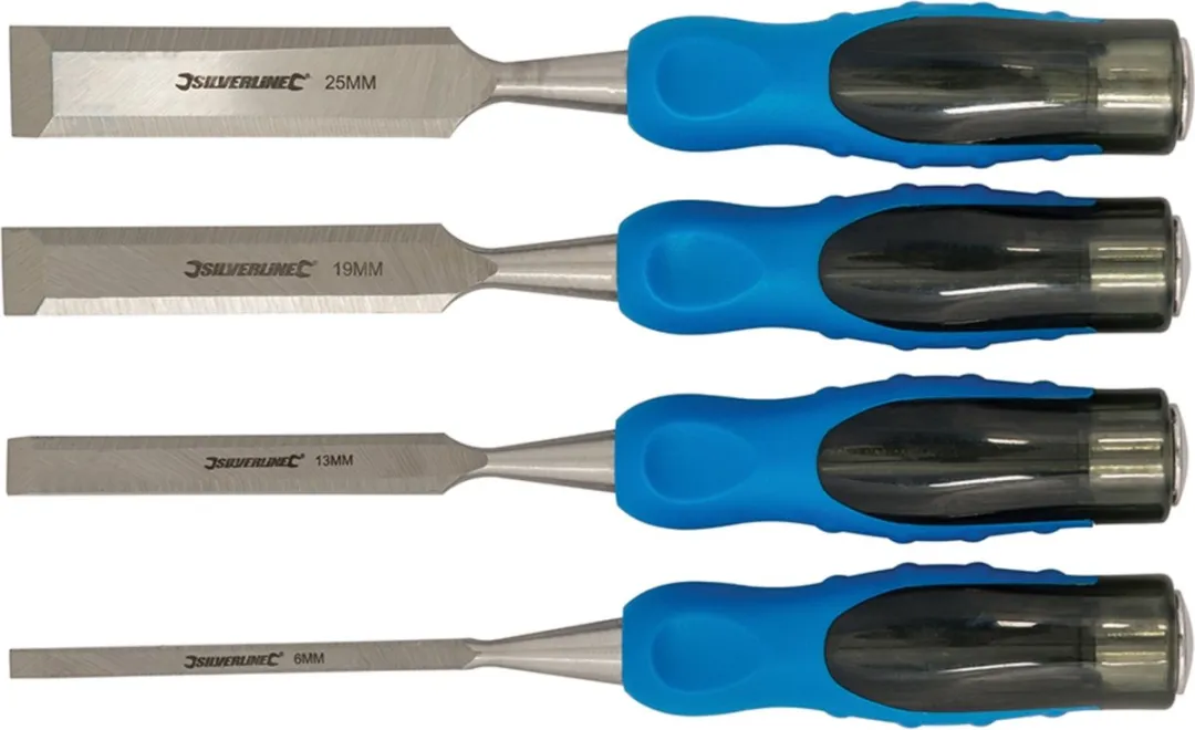 Silverline Houtbeitelset 4-delig 6-25mm - Expertkwaliteit