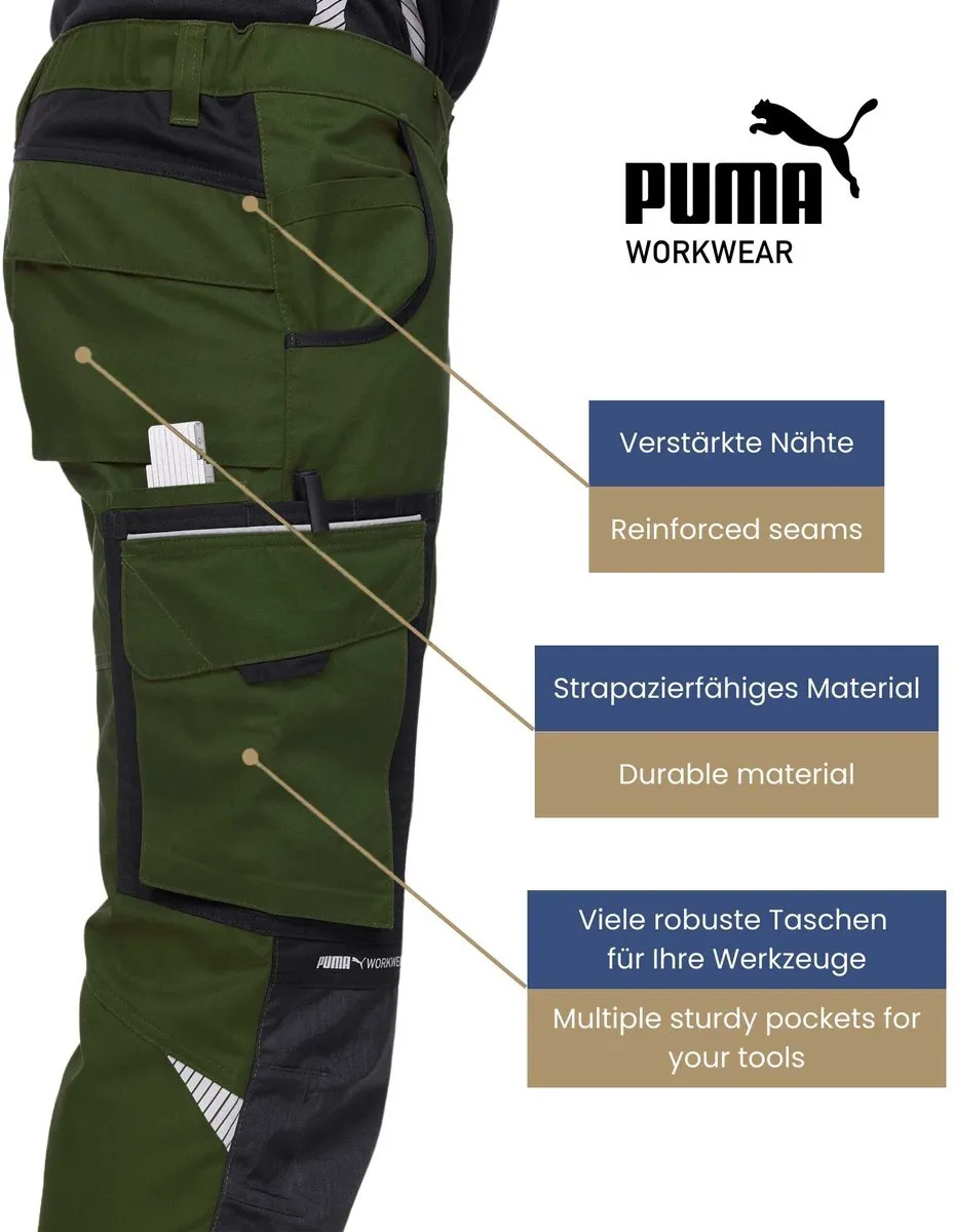 PUMA Workwear Precision X Werkbroek 64 - Oliv