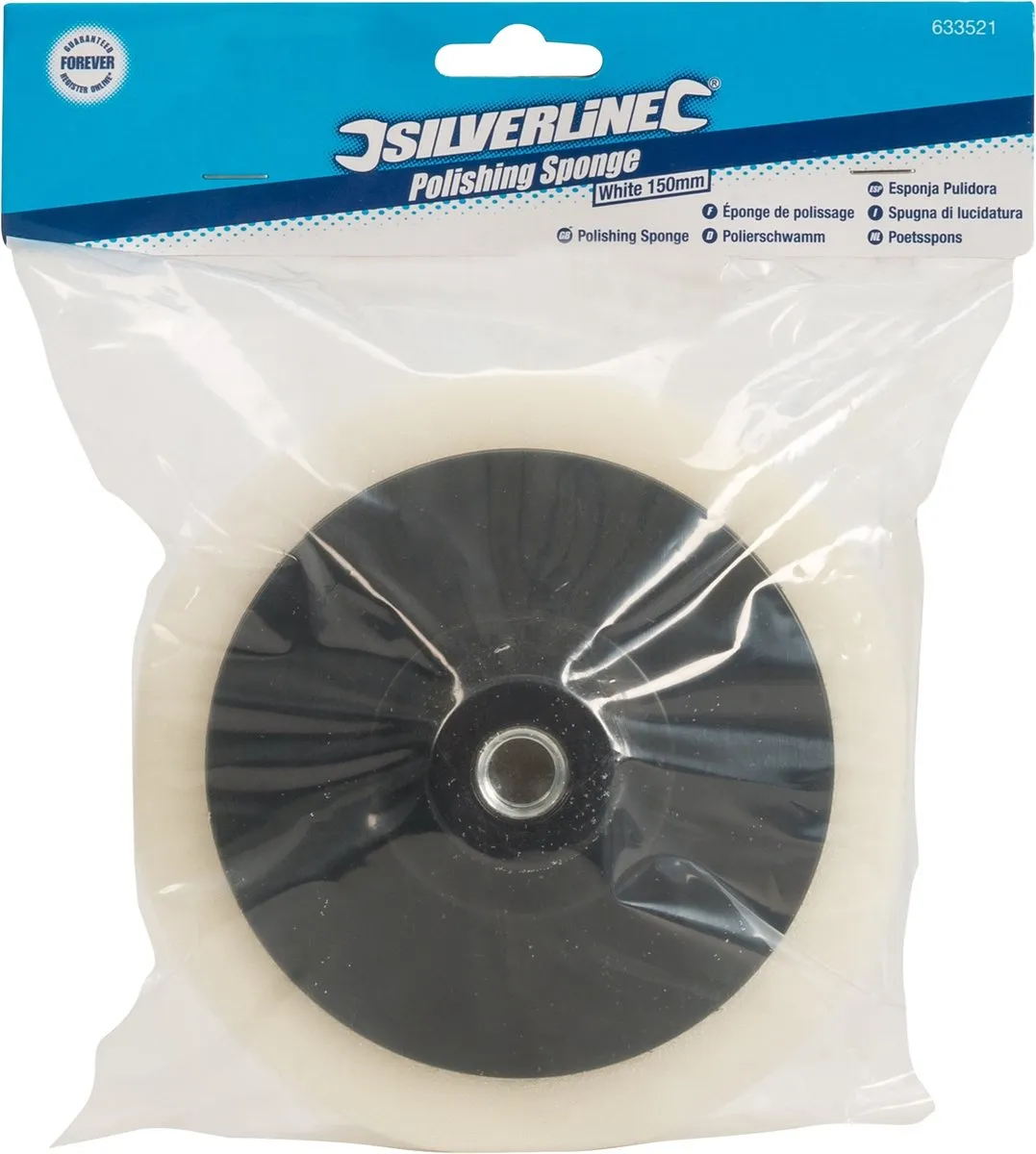 Silverline Polijstkop M14 - Ø150mm - Grof - Wit