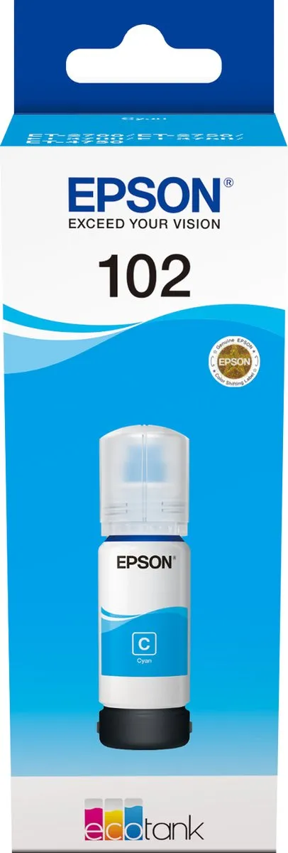 Epson 102 C13T03R240 Inktfles - Cyaan 70ml