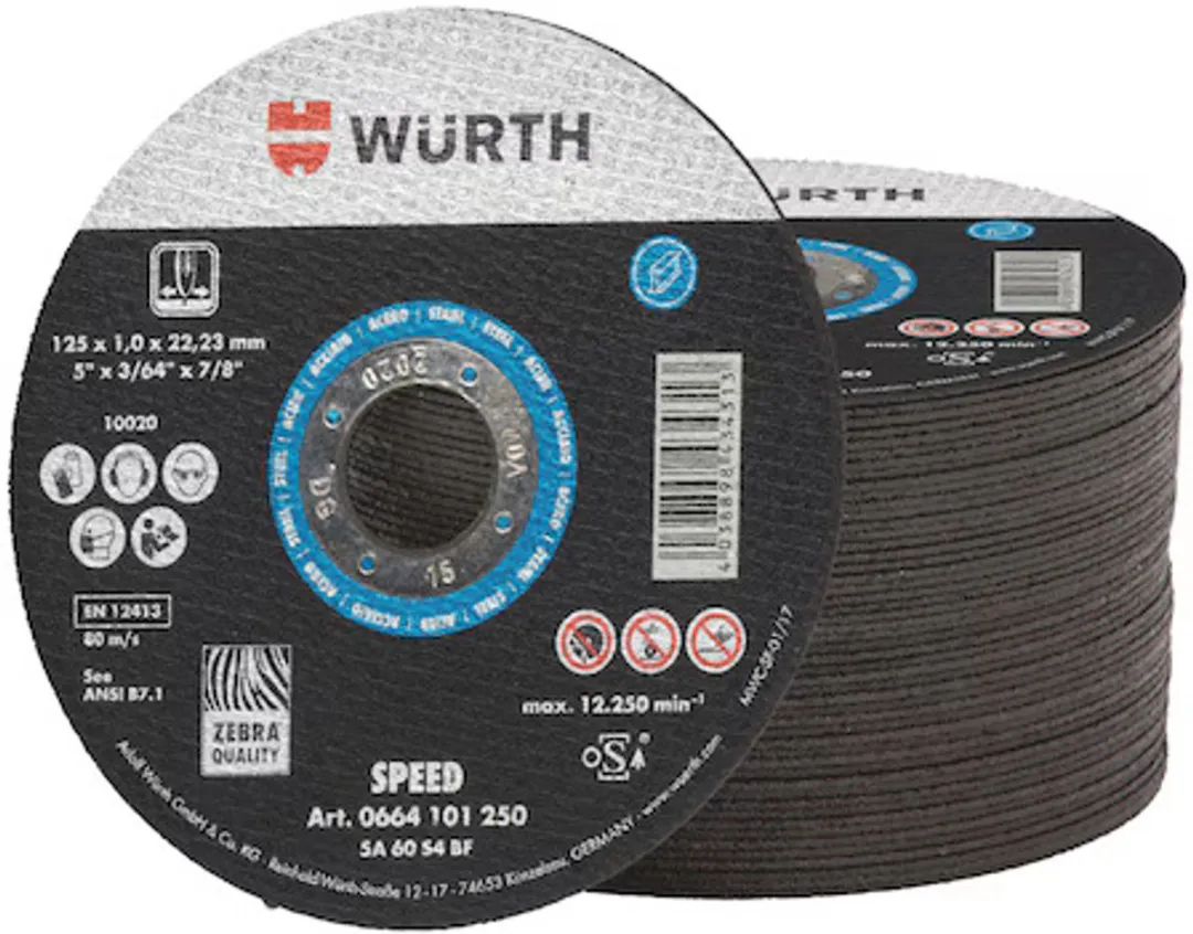 Würth Slijpschijven Set Metaal 125mm - 10 Stuks