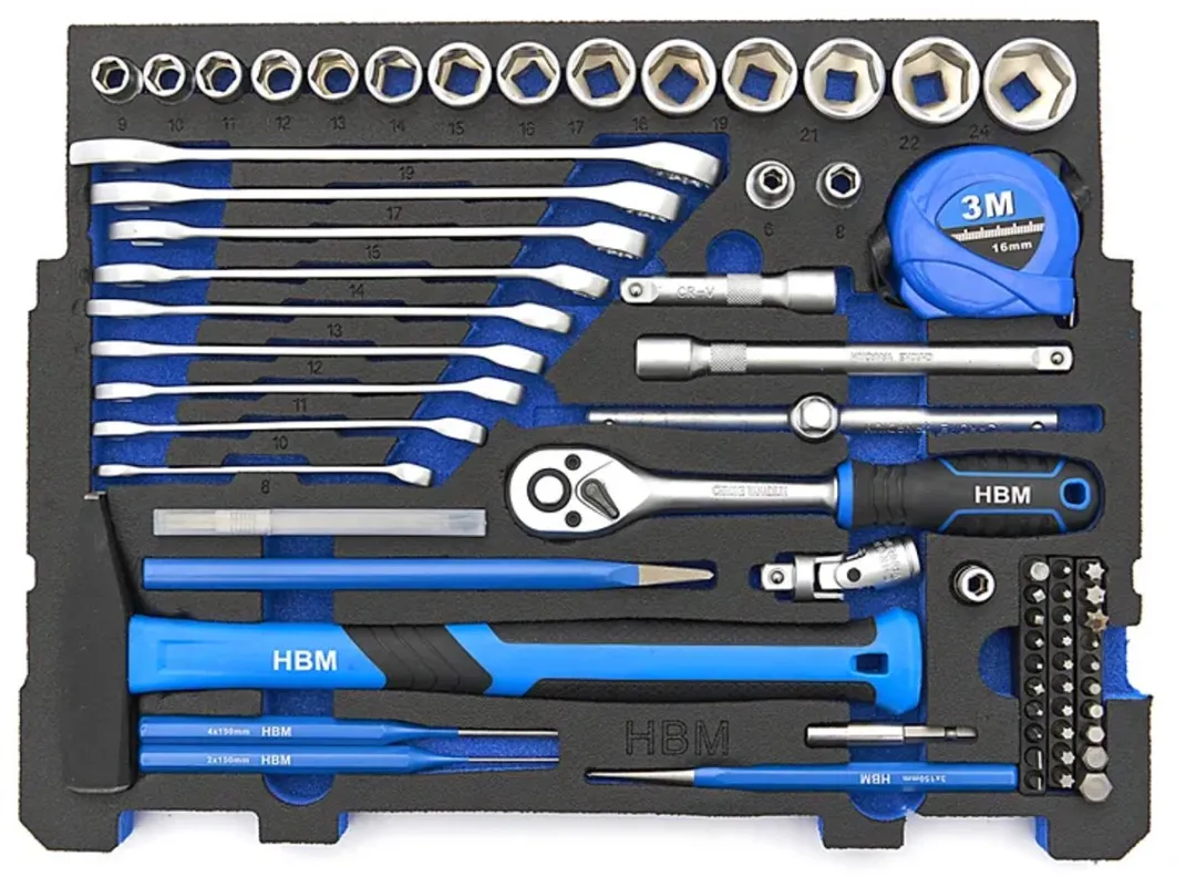 HBM H130953 Verrijdbare Gereedschapskoffer 105-delig - Zwart - afbeelding 3 van 6