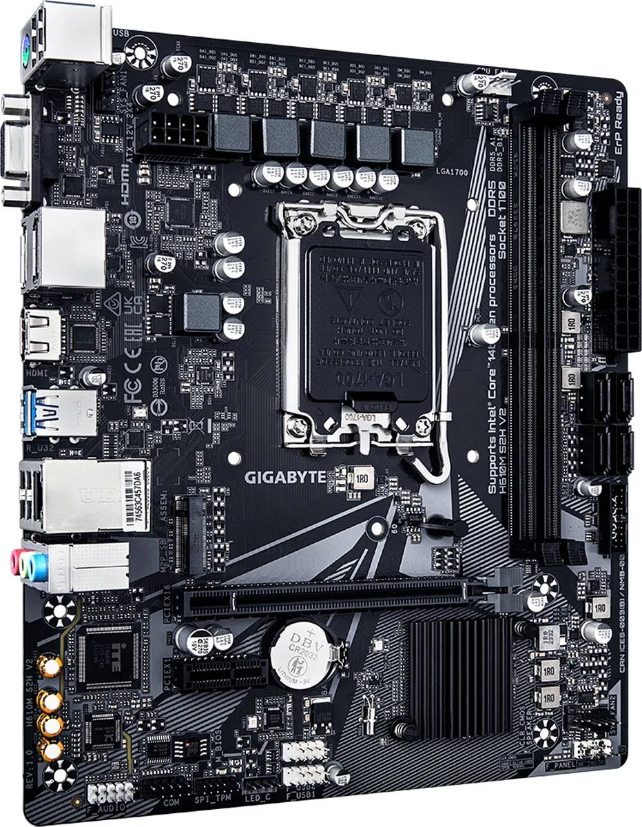 Gigabyte H610M S2H V2 Moederbord - Intel H610 - LGA1700