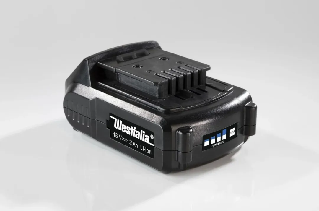 Westfalia 18V Li-ion Accu 2.0Ah A2AH18 + Snellader ALG240