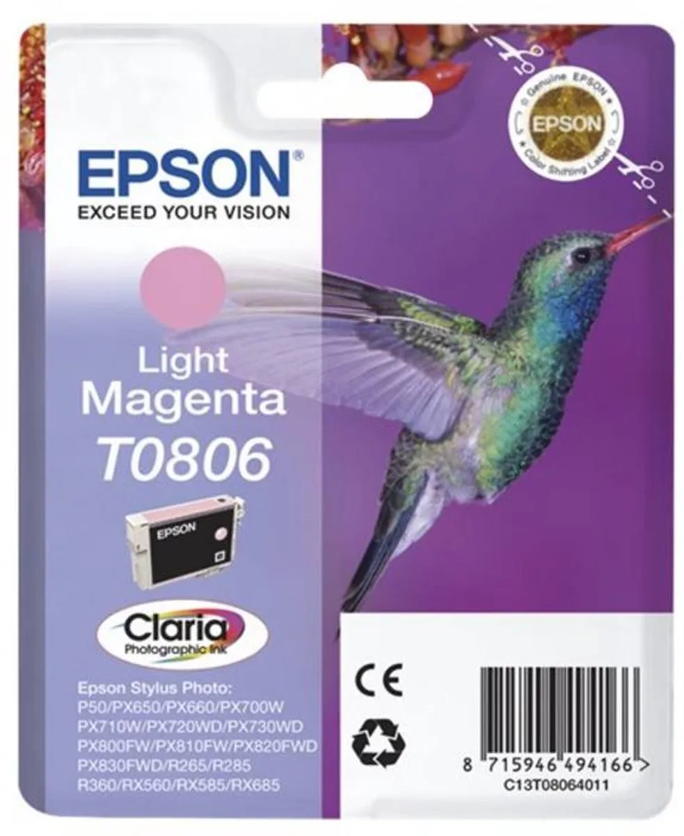Epson T0806 Inktcartridge Licht Magenta - 7.4ml