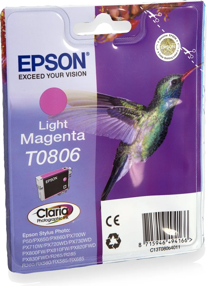 Epson T0806 Inktcartridge Licht Magenta - 7.4ml