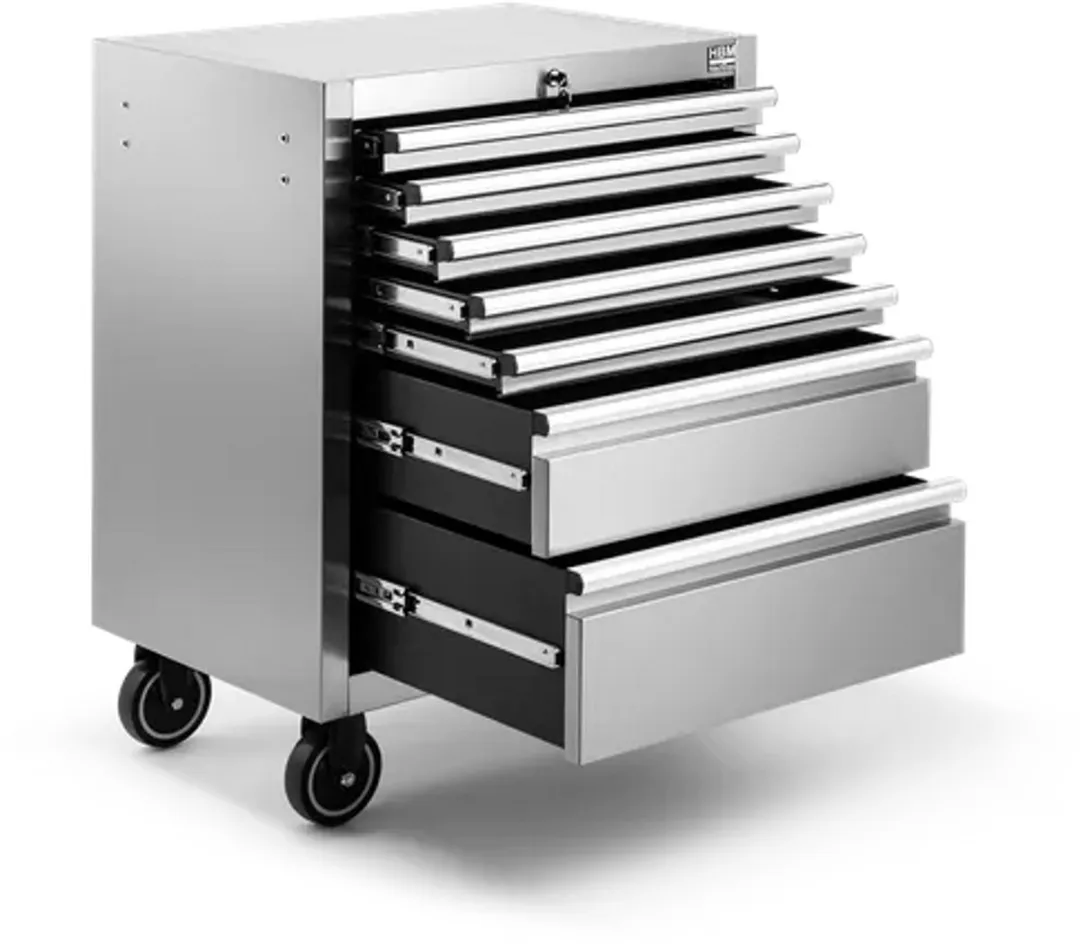 HBM RVS 7-Laden Gereedschapswagen