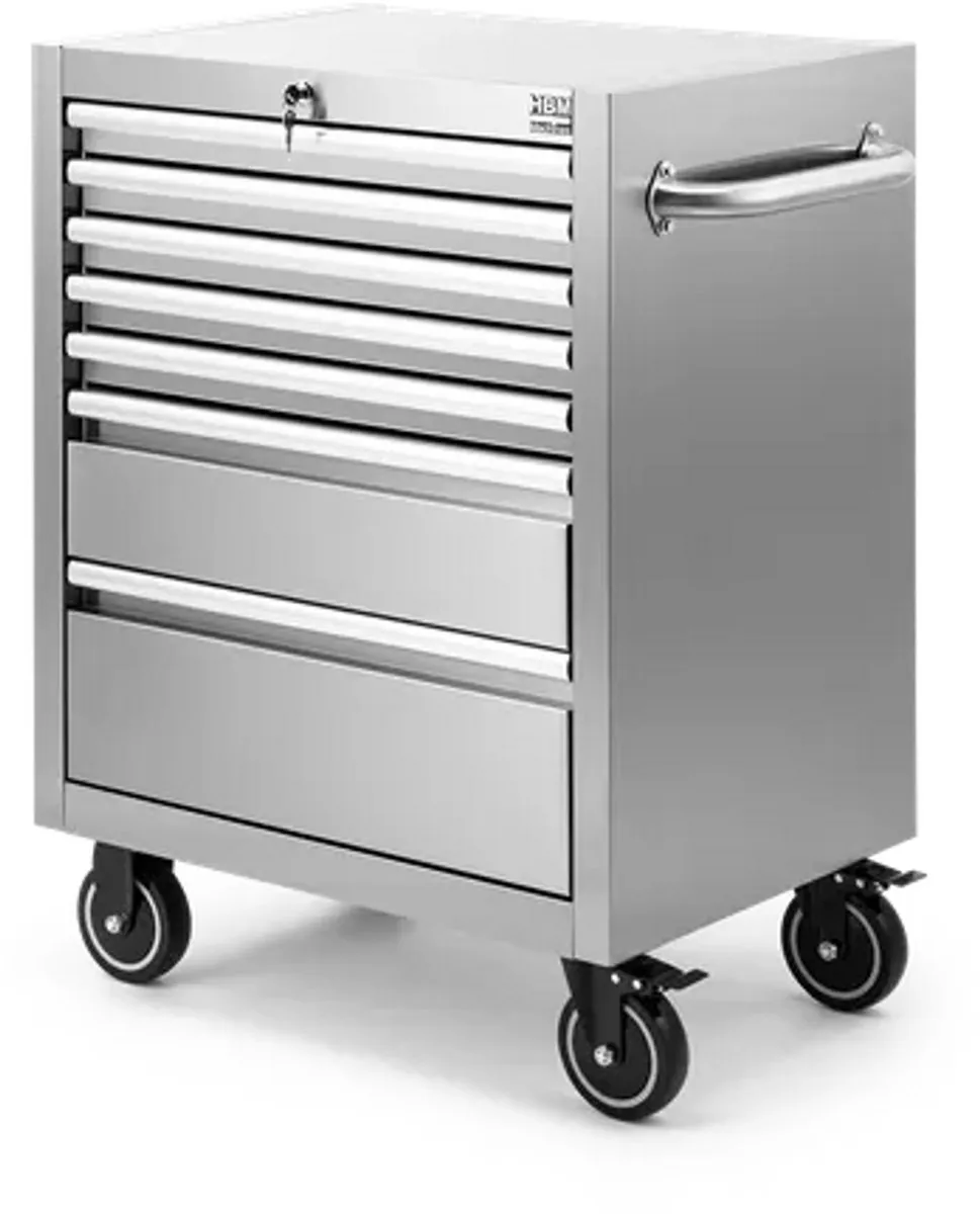 HBM RVS 7-Laden Gereedschapswagen