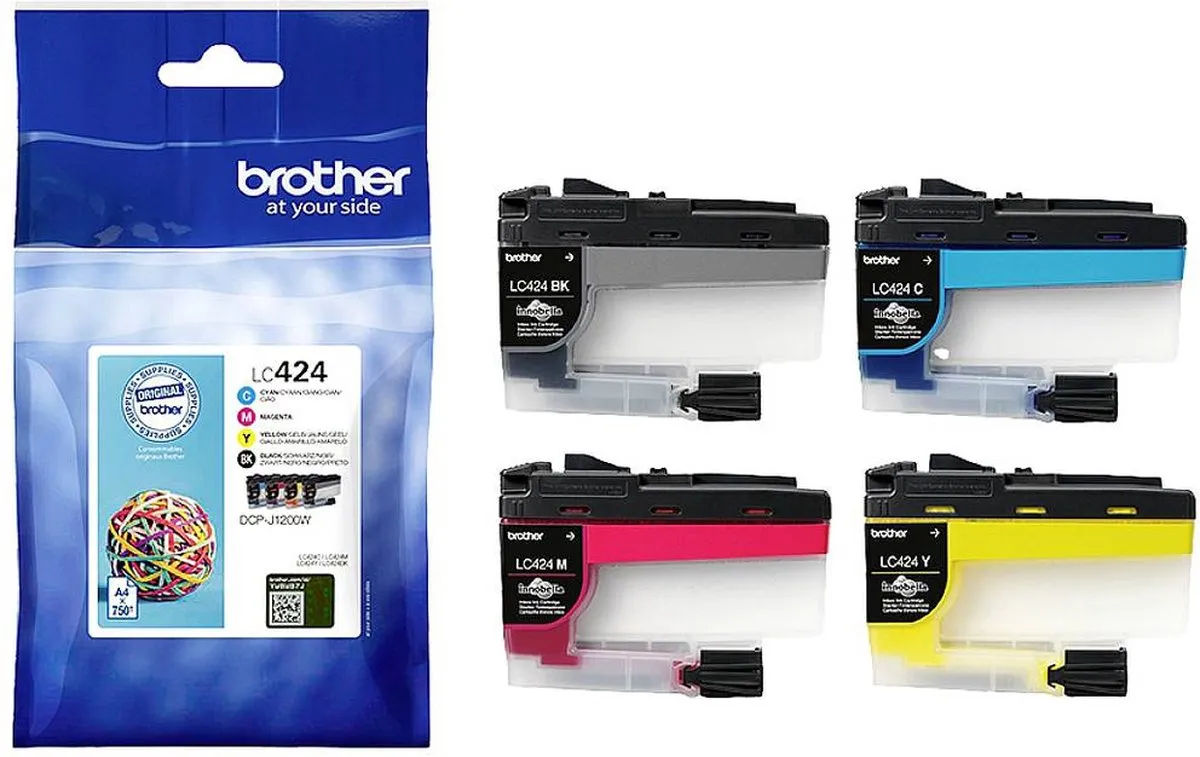 Brother LC-424VAL Originele Cartridge - Zwart/Cyaan/Magenta/Geel