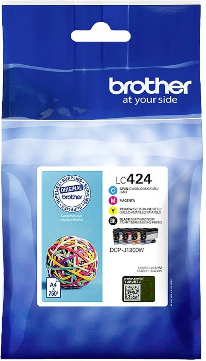 Brother LC-424VAL Originele Cartridge - Zwart/Cyaan/Magenta/Geel