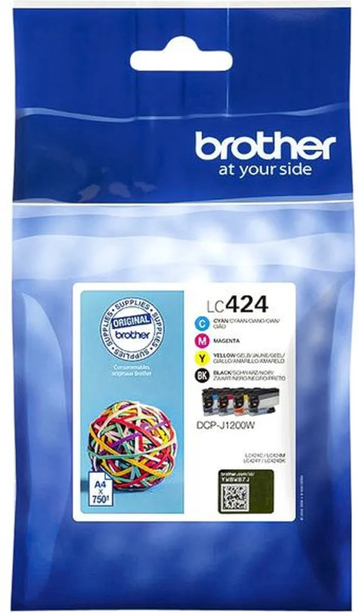 Brother LC-424VAL Originele Cartridge - Zwart/Cyaan/Magenta/Geel