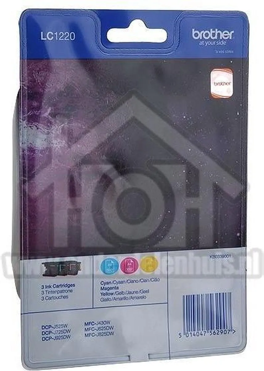 Brother LC1220RBWBP Inktcartridge - 3 Stuks (Cyaan/Magenta/Geel)