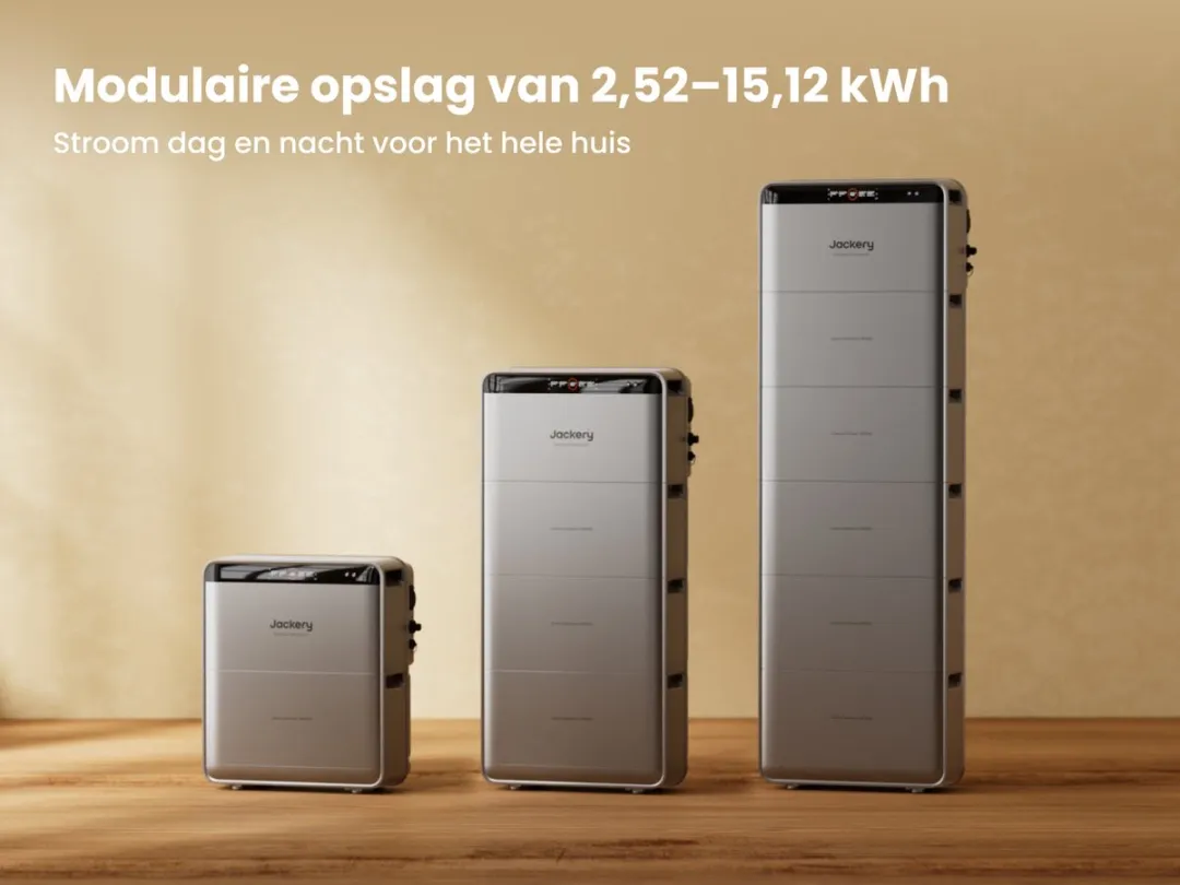 Jackery SolarVault 3 Pro Max & BP2500 Thuisbatterij 5,04 kWh