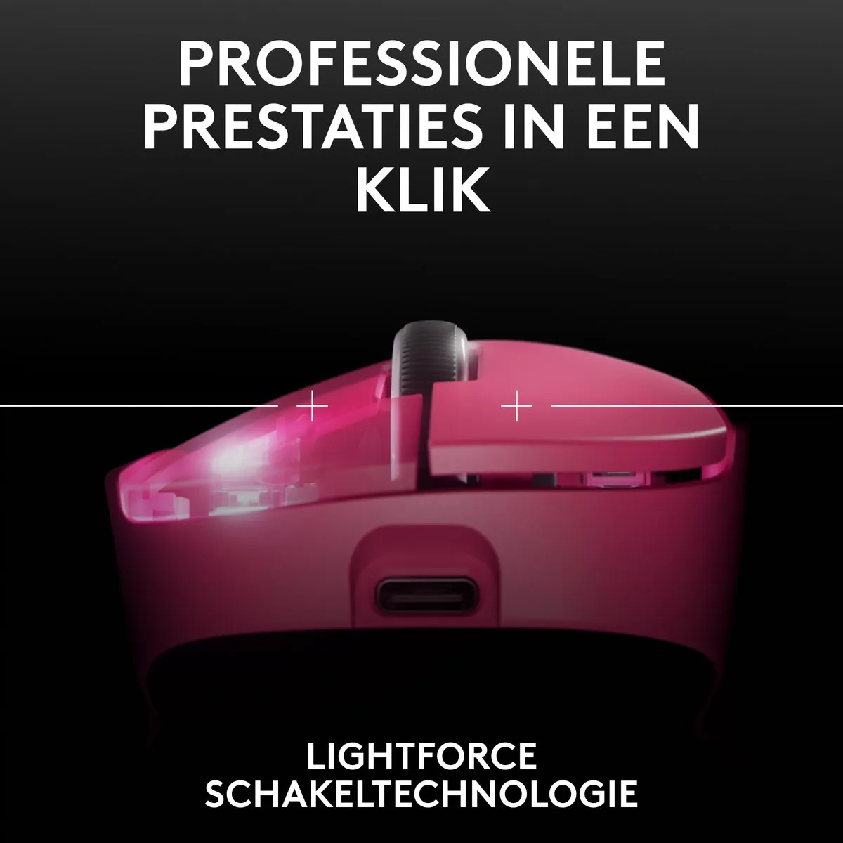Logitech G Pro X Superlight 2 DEX Gaming Muis - Magenta
