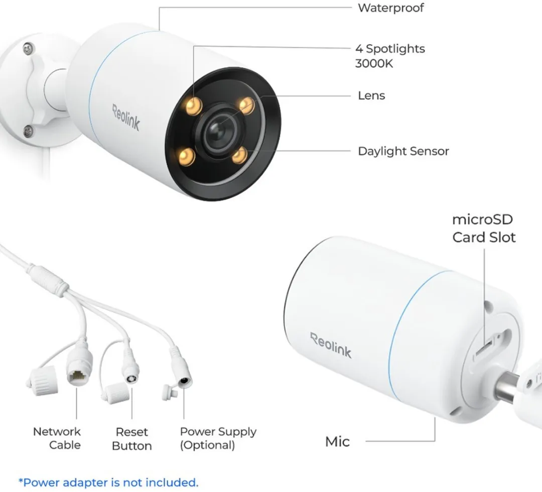 Reolink ColorX PoE Bulletcamera 4K - Wit