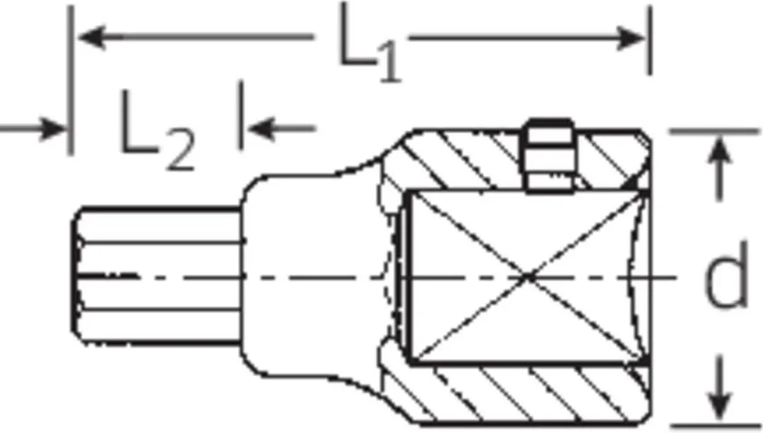Stahlwille 59 22 05050022 Inbus Dopsleutel-bitinzet 22 mm