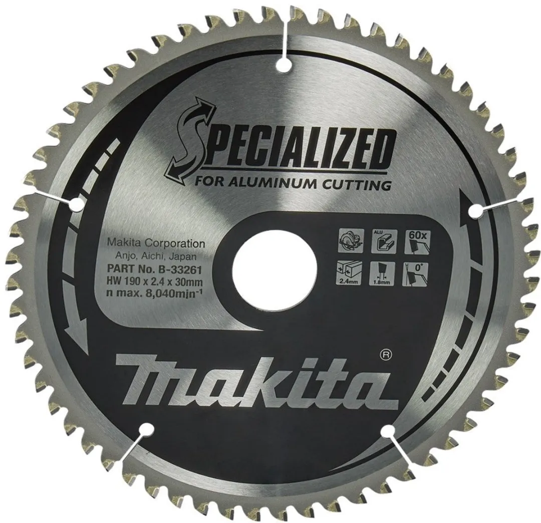Makita B-33261 Cirkelzaagblad Aluminium 190mm - 60T
