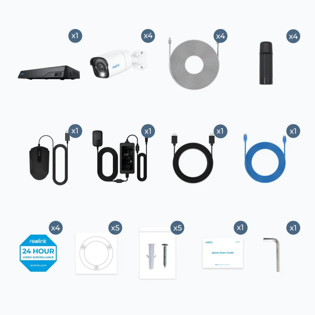 Reolink NVS8-8MB4 beveiligings set