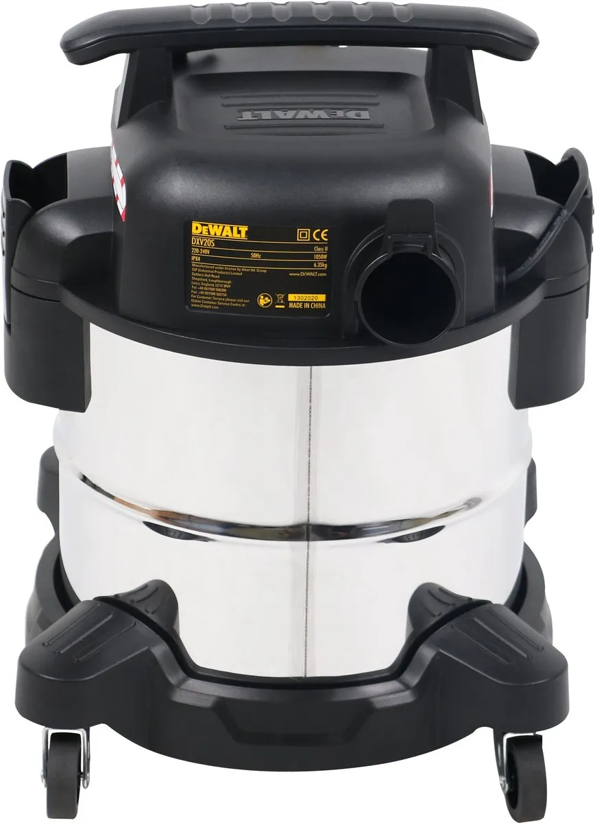 DeWalt DXV20SC Industriele Stofzuiger 1050W 20L - Roestvrijstaal