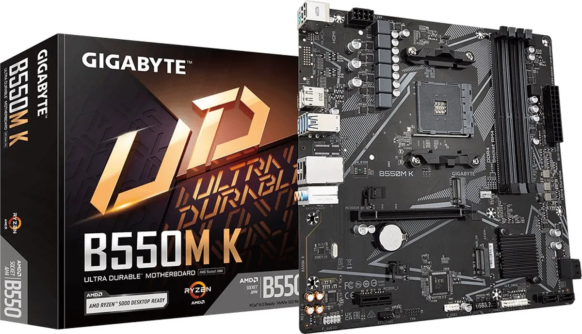 Gigabyte B550M K AM4 Micro-ATX Moederbord