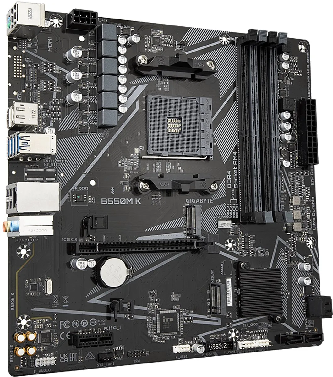 Gigabyte B550M K AM4 Micro-ATX Moederbord