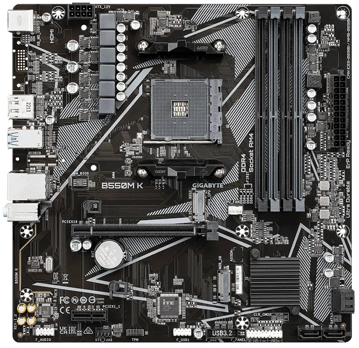 Gigabyte B550M K AM4 Micro-ATX Moederbord