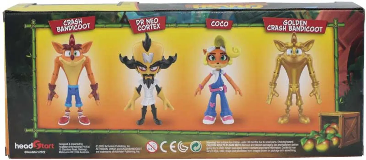 Bandai Crash Bandicoot Figuren Set 4 Stuks - Multicolor