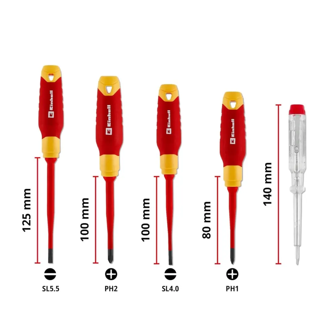 Einhell Schroevendraaierset VDE SL 4.0/5.5 & PH 1/2 - 4-delig - afbeelding 6 van 6