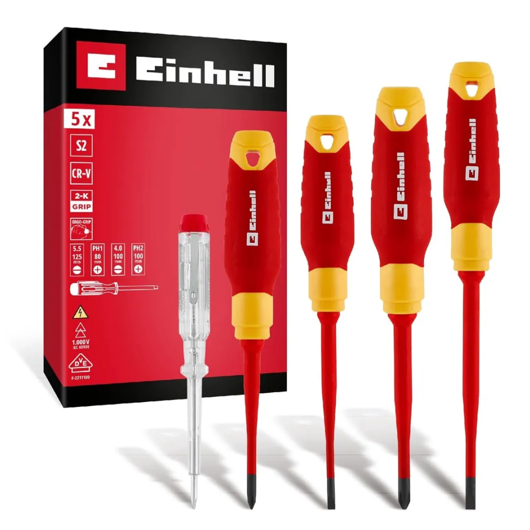 Einhell Schroevendraaierset VDE SL 4.0/5.5 & PH 1/2