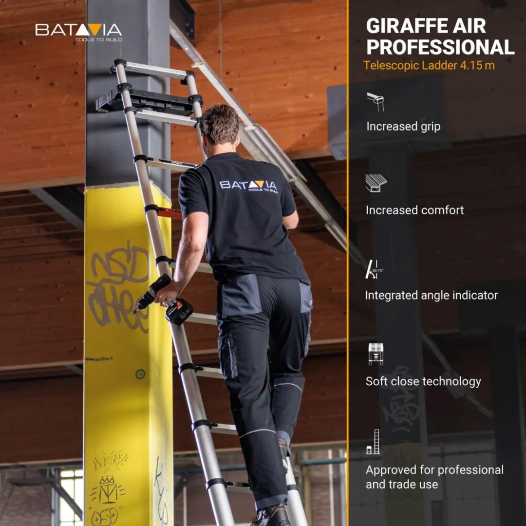 Batavia Telescopische Ladder 4,15m Professional - 14 Treden - afbeelding 6 van 6