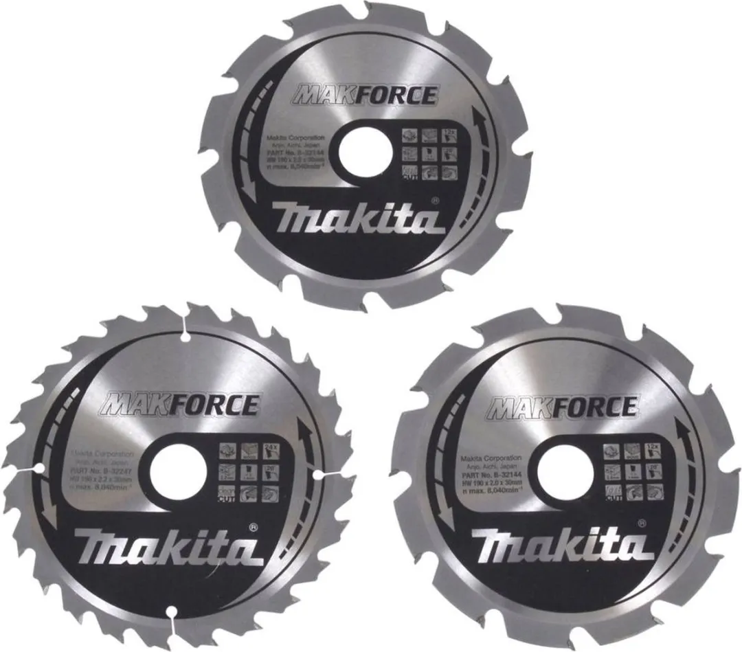 Makita B-33906 Cirkelzaagbladset - 3 Stuks