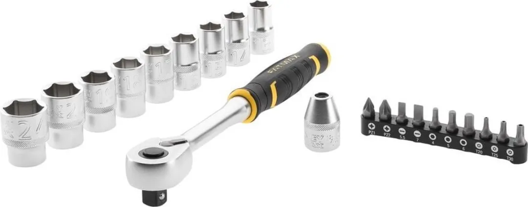 Stanley FATMAX Ratelset 1/2" 120T - 13-delig - Donker Chroom